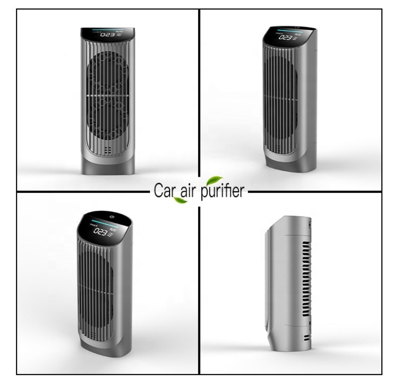 Dual Fans Car Air Purifier with Led display PM2.5